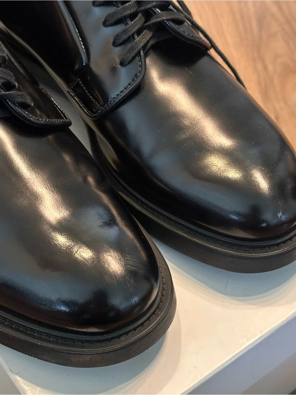 Classic Black Leather Derby Shoes - Polished Men's Dress Shoes